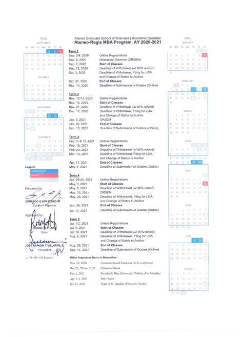 Gsb Academic Calendar